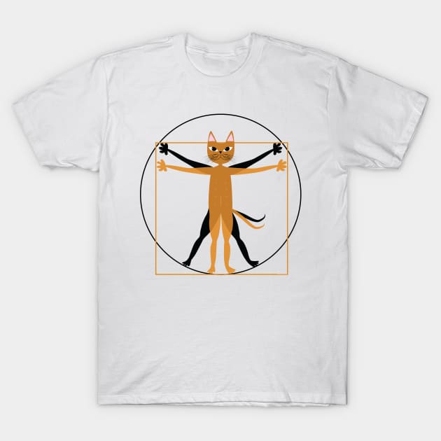 Vitruvian cat T-Shirt by uncutcreations